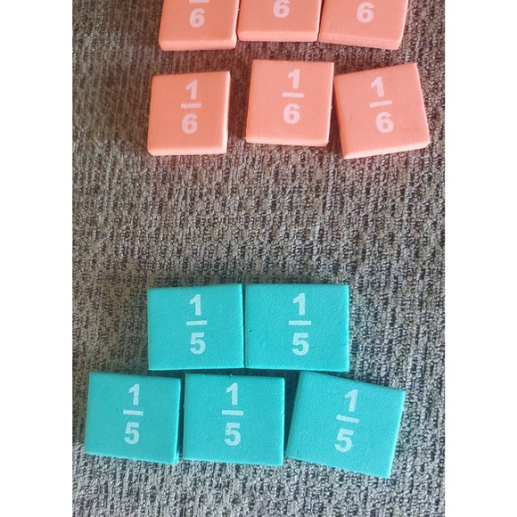 Foam fraction tiles MAC015 Teaching Resource Homeschool Math Manipulatives - Picture 2 of 10